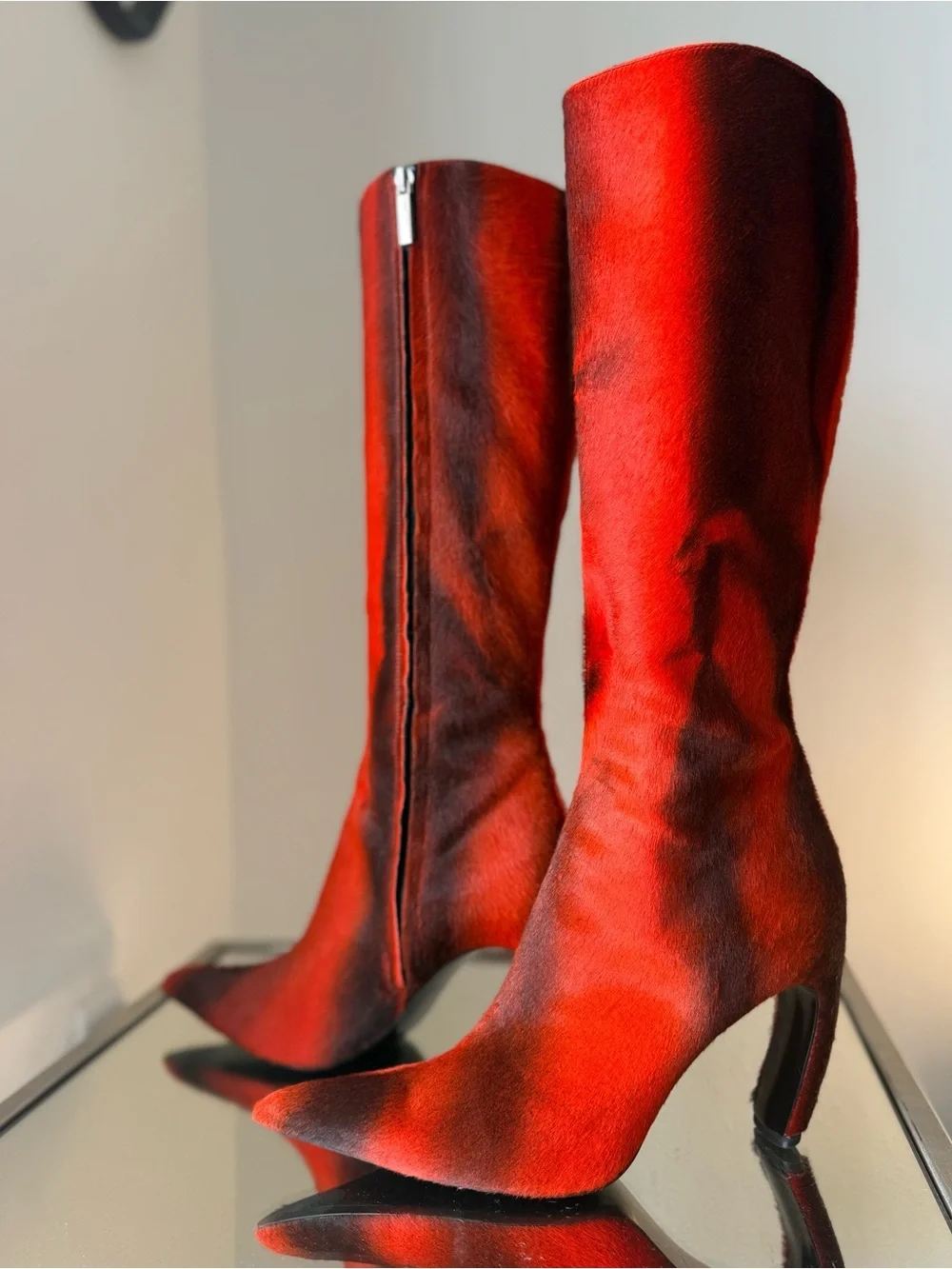 New Tory Burch TALL PRINTED CALF HAIR BOOT 40 $1,665